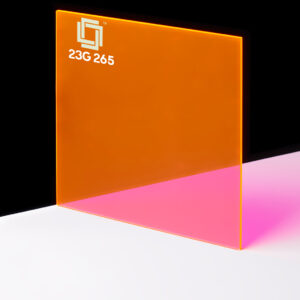 23 G 265 transparent orange color acrylic sheet